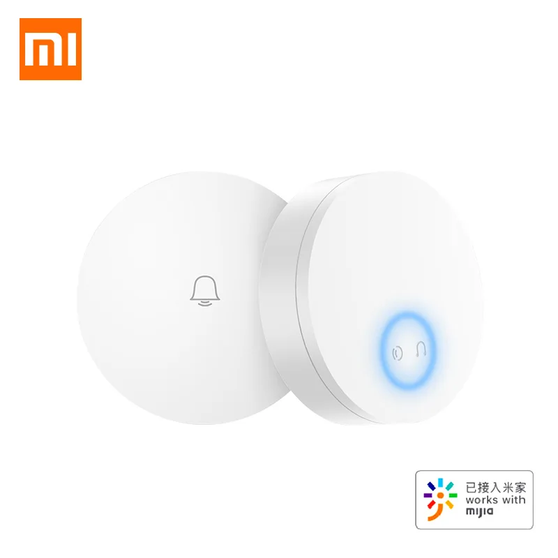Xiaomi Mijia Linptech wifi самогенерирующийся беспроводной дверной звонок работает с приложением Mijia умное управление функцией памяти AC 110-240V