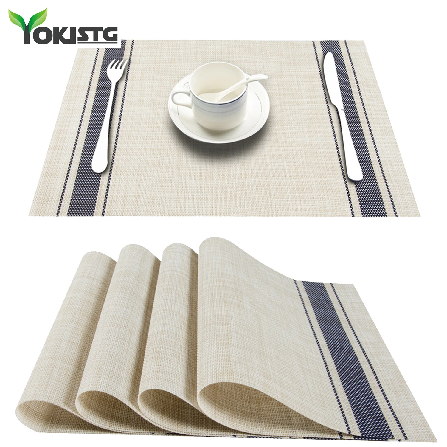YokiSTG ПВХ каботажное судно декоративная виниловая салфетка столовая льняная на
