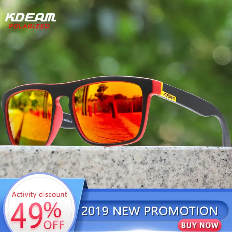 KDEAM брендовые популярные продукты поляризованные солнцезащитные очки для мужчин