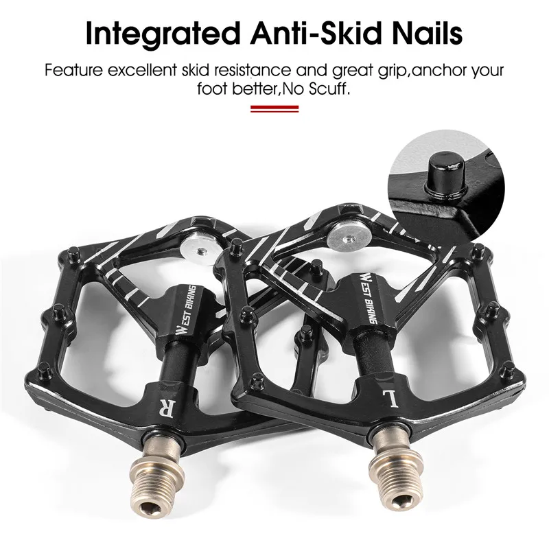 Магнитные педали для велосипеда 3 подшипника Нескользящие велосипедные из