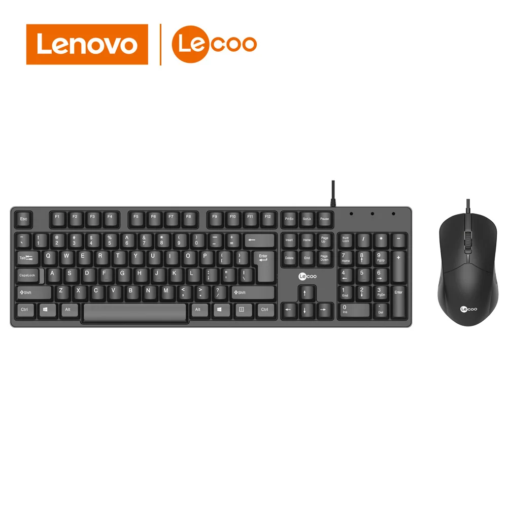 

Проводная клавиатура и мышь Lecoo CM101 для дома и офиса, комплект с клавиатурой и мышью для студентов, для ноутбука, Mac, настольного компьютера