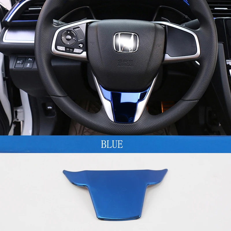 

Чехлы рулевого колеса автомобиля для Honda Civic 2016-2019 10 поколения декоративная рамка рулевого колеса отделка автомобильные аксессуары для интерьера
