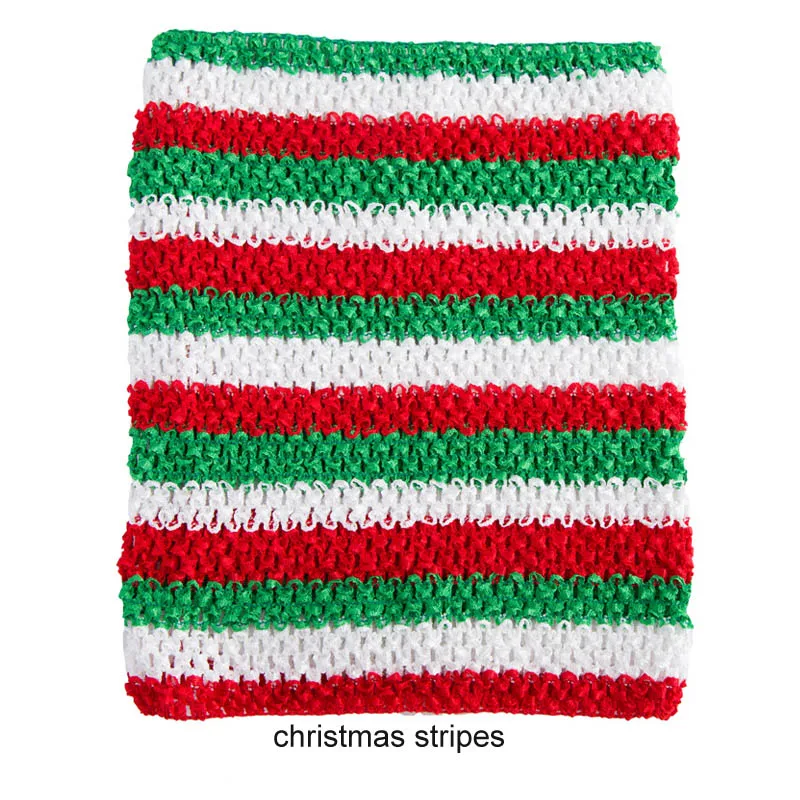 christmas stripes 20x23 см, топы без пятки, детское платье-пачка с обмоткой на груди, товары для рукоделия, 9 дюймов, эластичное вязаное крючком, вязанное крючком сырье, аксессуары - Цвет: christmas stripes