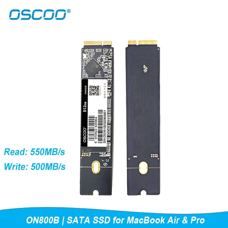 256 ГБ SATA SSD для 2012 MacBook Air Pro A165 A166 OSCOO Внутренний 3D TLC твердотельный накопитель 3