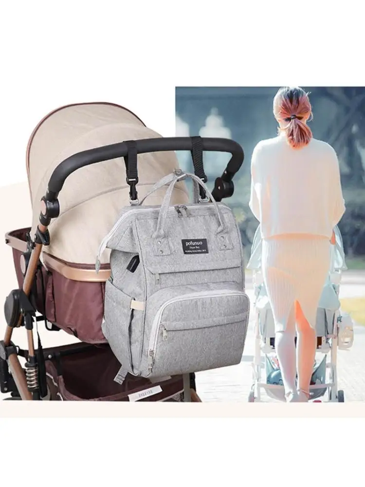 

Diaper Bag Backpack Maternity Baby Changing Bags with USB Charging Port LX9F
