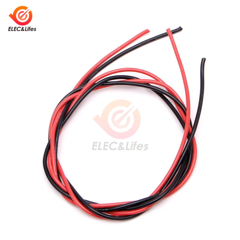 1 комплект 16 AWG гибкий силиконовый провод для RC черный М + Красный м = 2 |