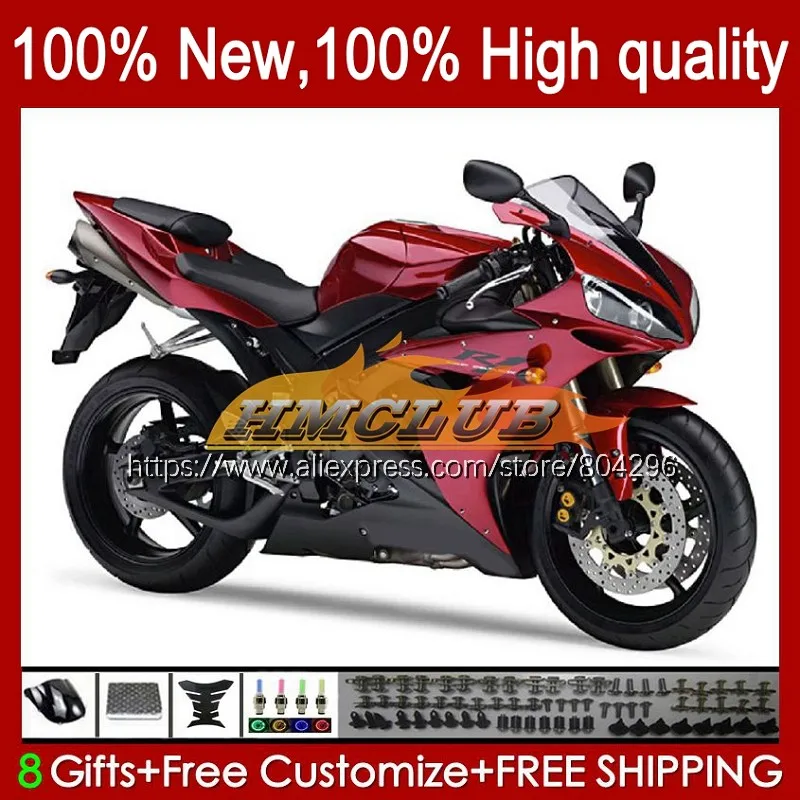 Корпус для YAMAHA YZF R 1 1000 CC 1000CC YZFR1 61No.61 R1 04 05 06 YZF1000 2004 2005 2006 обтекатель металлический красный|Чехлы мотоциклов| |