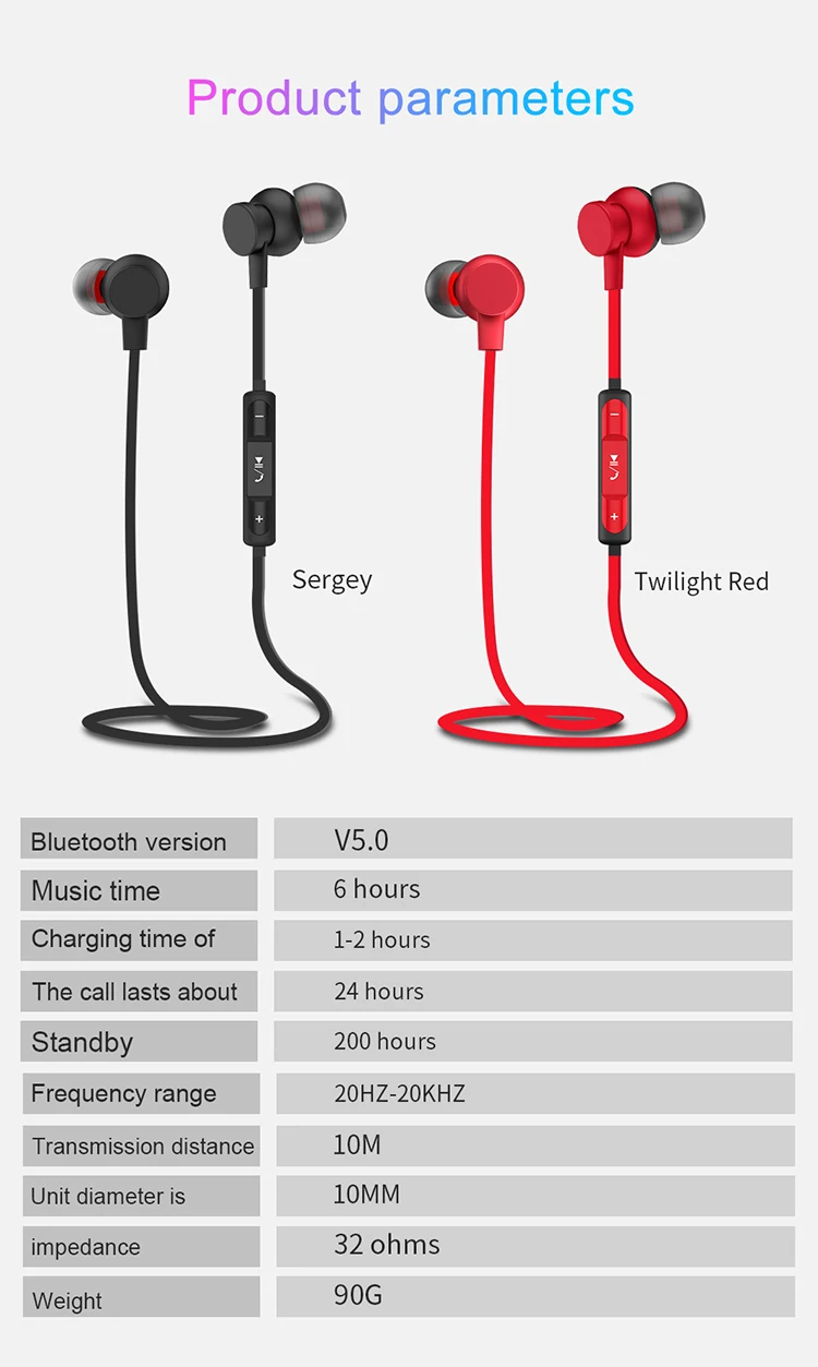 Беспроводная bluetooth гарнитура Висячие Наушники спортивные фитнес наружные стерео