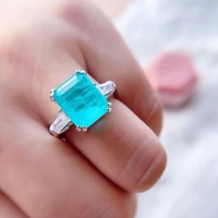fashion tourmaline womens ring white rhodium engagement ring size 6 10
