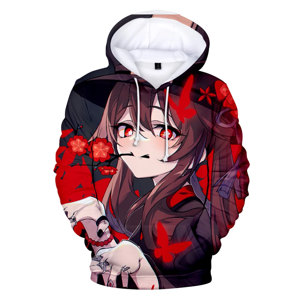 

2021 Game Genshin Impact Hu Tao Hoodies Sweatshirts Men Woman Hip hop Hooded New Casual Street Pullovers Tracksuit Clothing