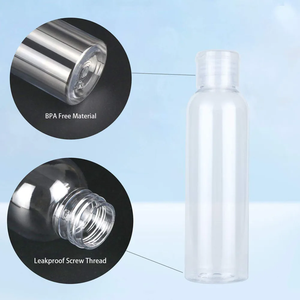 

12pcs 120ml Squeeze Bottles with Cap Clear Travel Containers