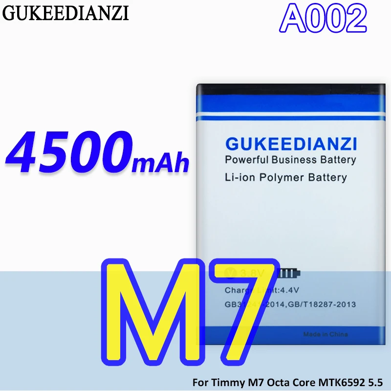 A002 4500 мА/ч 100% новый мобильный телефон Батарея для Timmy M7 Octa Core MTK6592 5 inch высокое