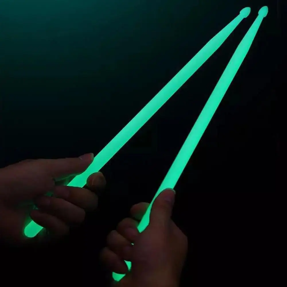 

1 pair of fluorescent luminous drumsticks drumsticks luminous charming luminous accessories nylon jazz drummer luminous drum set