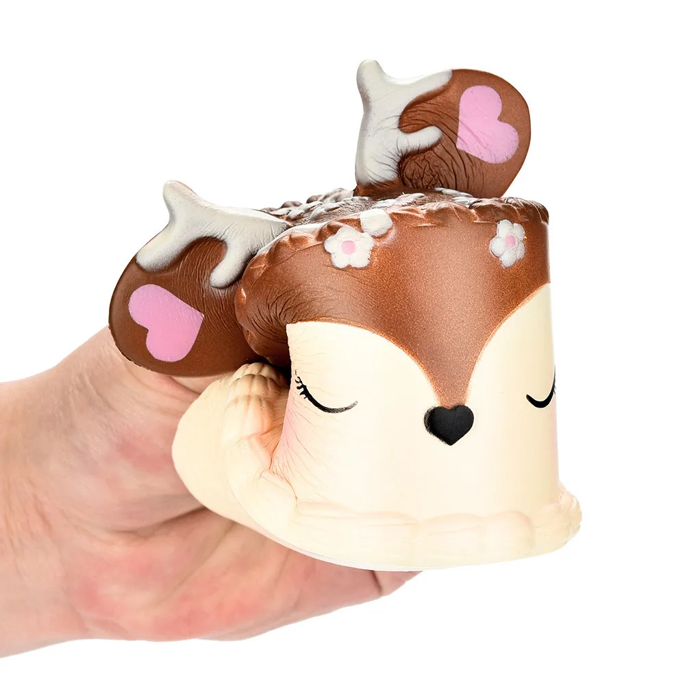 

Squish y Jumbo Deer Cake Slow Rising Scented Squeeze Toy Collection Cure Gift Decompression Squishy Slow Rising For Kids Gifts