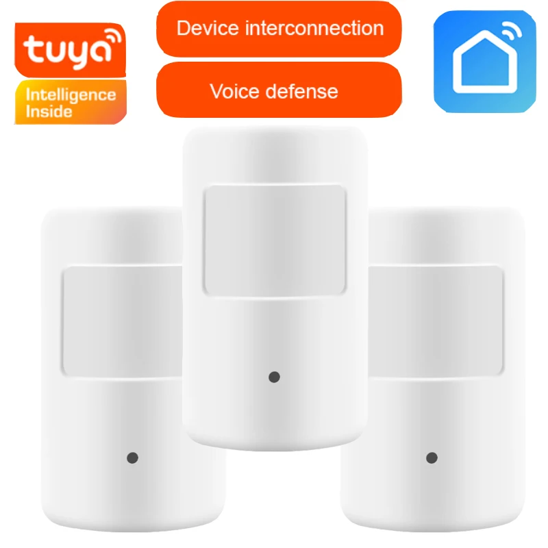 

Датчик движения Tuya Zigbee, беспроводной инфракрасный детектор движения, работает с Alexa Google Home, 3 шт.