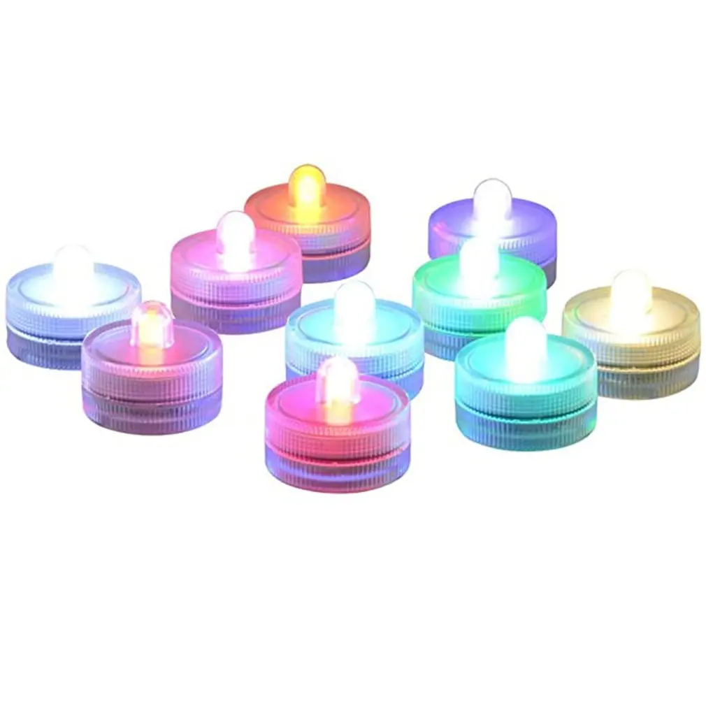 

12pcs LED waterproof electronic candle light diving light round home decoration props Creative birthday widding
