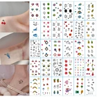 30 листов, Детские временные тату-наклейки с животными