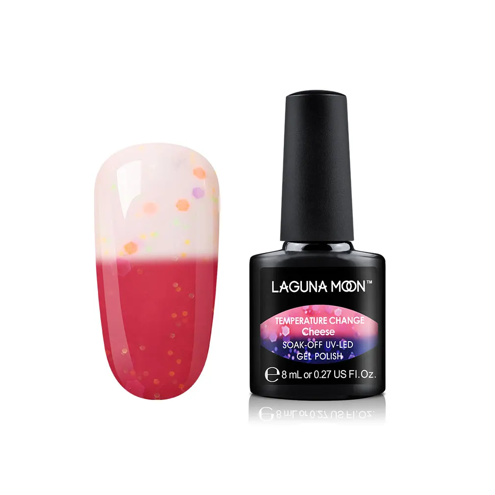 Lagunamoon 8ml Cheese Change Color UV Gel Nail Polish Temperature Change Color Soak Off Nail Art Varnish Gellak Hybrid Lacquer - Цвет: 19