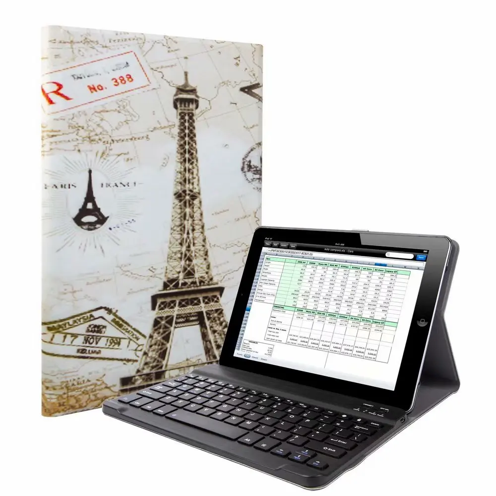 Мультяшный чехол из ткани с 7 подсветкой светильник-клавиатура для Apple IPad 9,7 Air 1 2 Pro 9,7 планшет Bluetooth клавиатура чехол - Цвет: Without Light