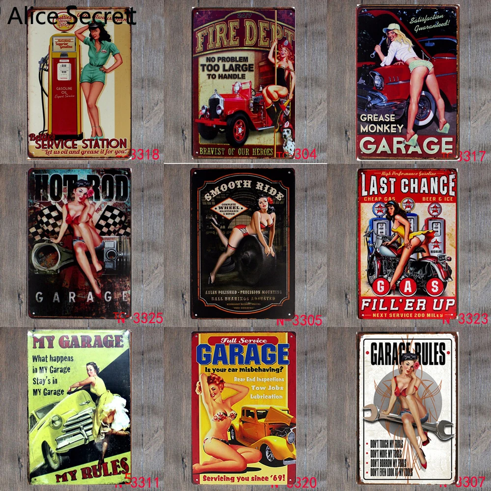 Гаражный декор металлический знак табличка винтажная заправочная станция