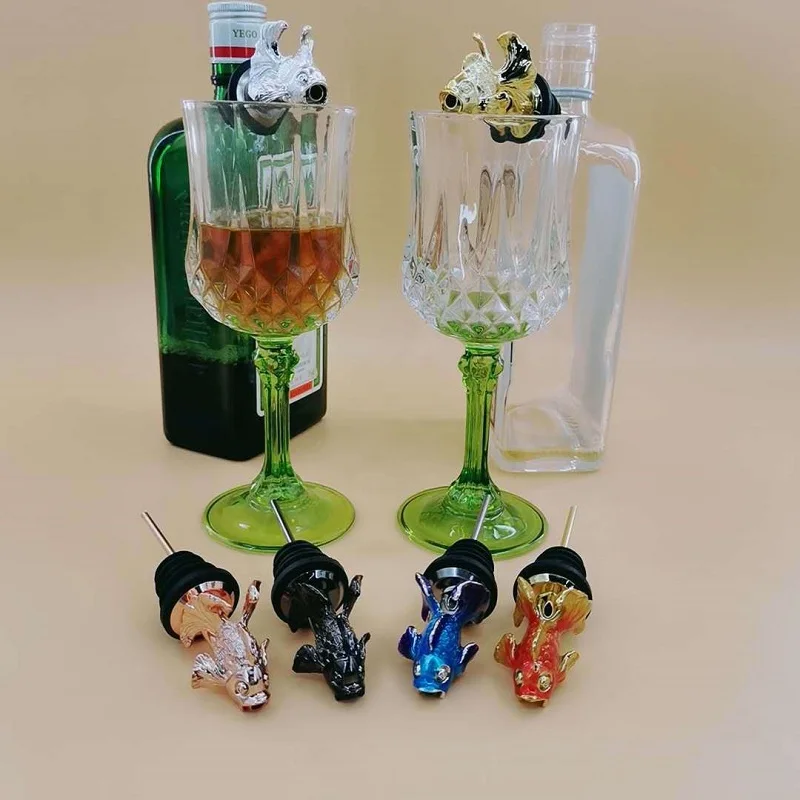 Направляющая для вина в виде головы оленя/золотых рыбок винная пробка из