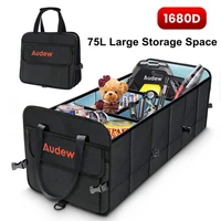 car organizer portable folding car storage bag stowing tidying large capacity storage box for vehicle sedan suv accessories