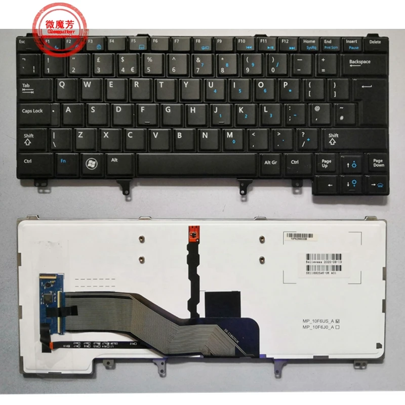 Великобритания для DELL E6420 E5420 E5430 E6220 E6320 E6330 E6420 E6430 с подсветкой клавиатуры ноутбука