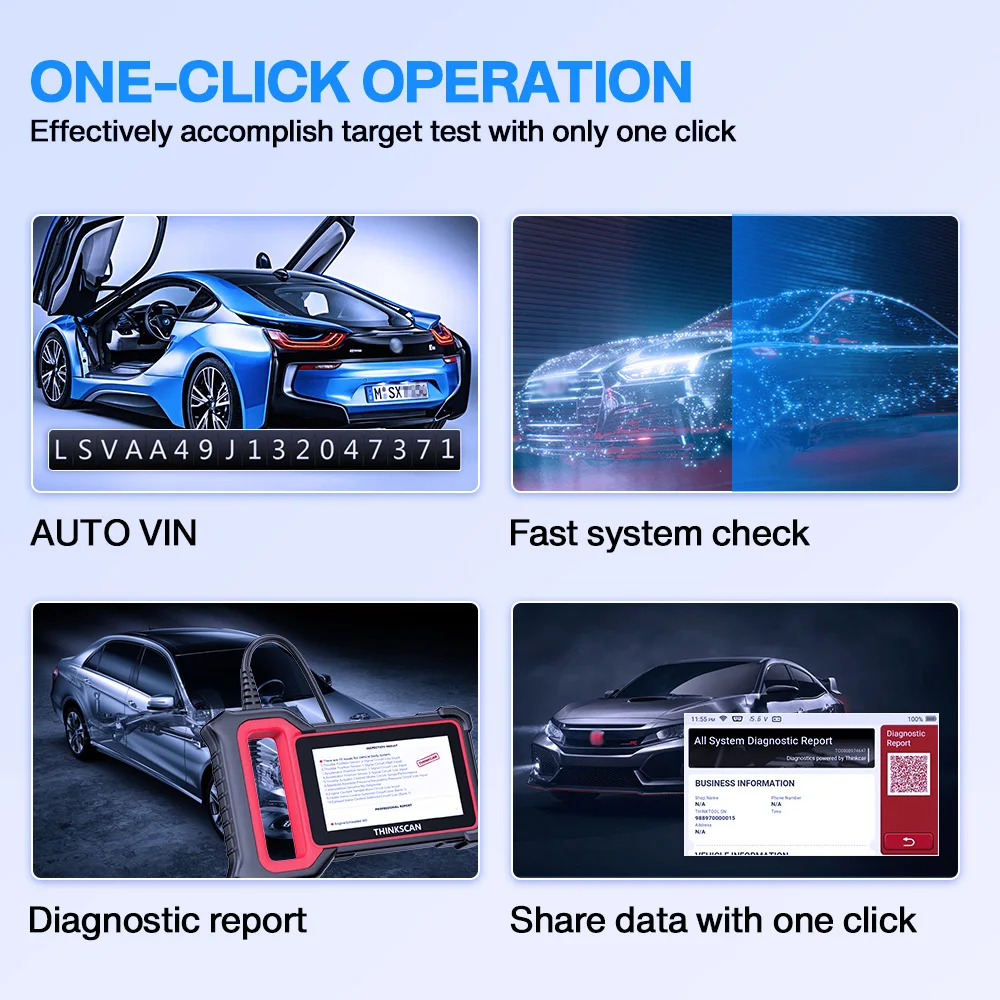

THINKCAR ThinkScan Plus S4 Auto Car Scanner OBDII Engine ABS AirBag SRS OBD 2 Car Diagnostic Tools 3 Reset Mult-brand Diagnosis