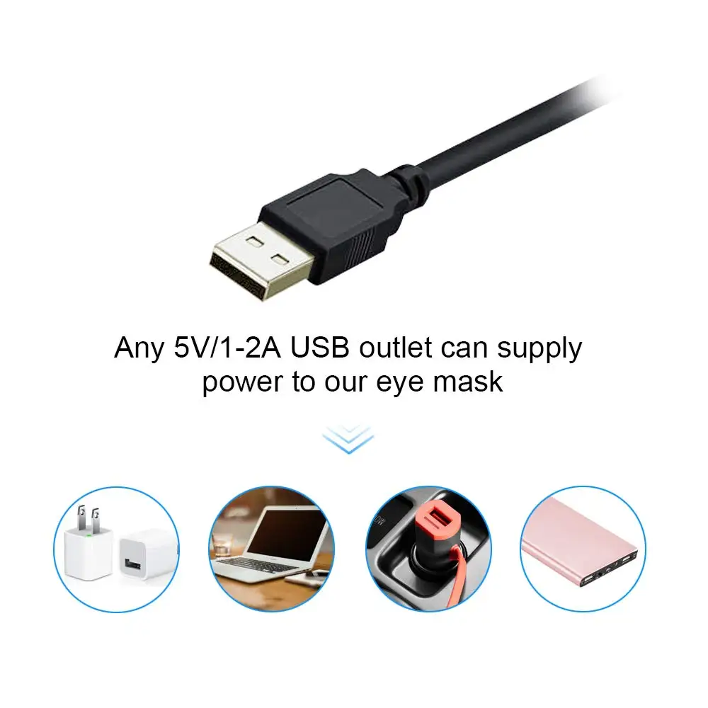 Паровая маска для глаз Beauty Star с подогревом через USB антитемная круглая заплатка