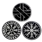 Компасы Одина викингов люнавин, грубые антивоенные военные тактические вышитые нашивки для одежды, джинсовая вышивка, бейдж, клейкая ткань