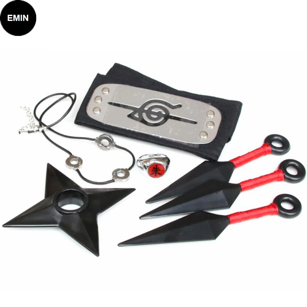 

Аксессуары для аниме Konoha, обезболивающая повязка на голову, кольцо Kunai Shuriken, набор аксессуаров для Хэллоуина, подарки для вечеринки