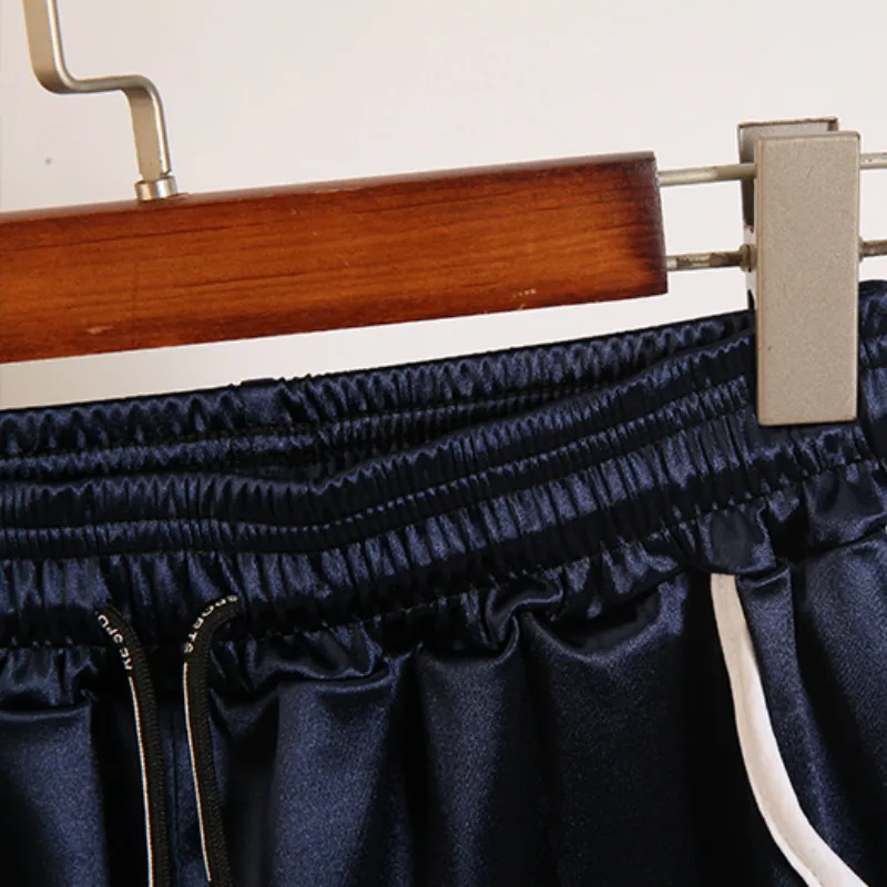 Атласные повседневные шорты с высокой талией для женщин 2020 летние фитнеса и