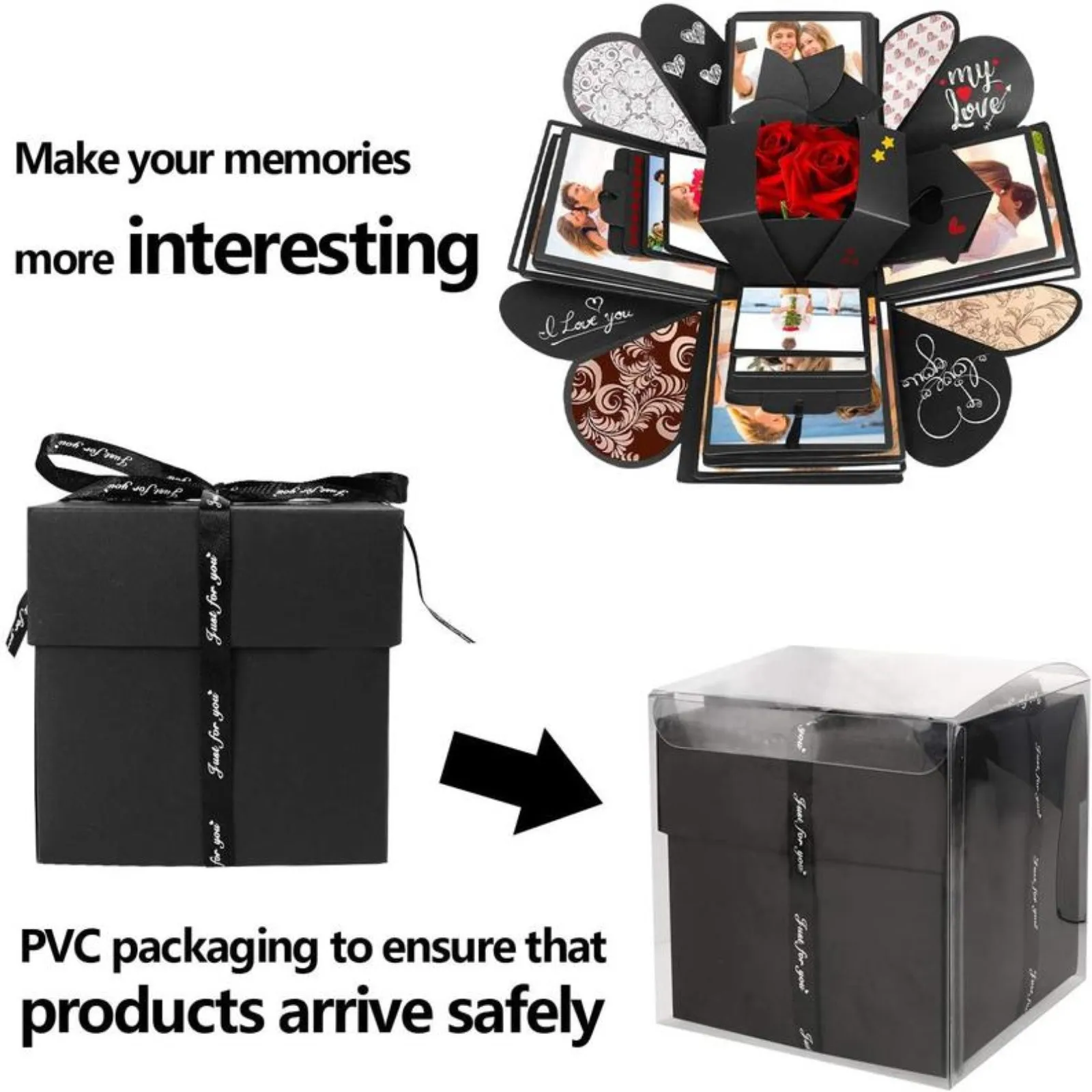 Креативная коробка с сюрпризом для пар 45 # милая память юбилей скрапбукинг сделай