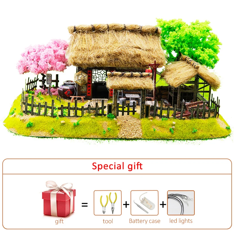 

Diy Miniature Dollhouse Kit House Toys Metal Model Building Farmhouse Collection Decoration Toy