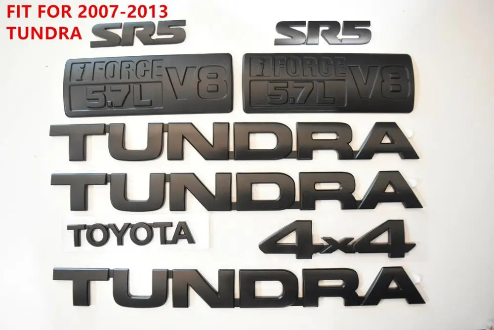 FOR 2007-2013 Tundra Matte Black Out Emblem Badges tailgate 9 Piece Kit | Автомобили и мотоциклы