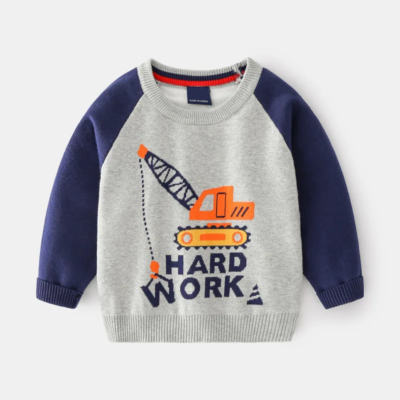 

Autumn and winter boys and girls knitted sweater long-sleeved knitted pullover cute cartoon sweater coat 1-8T top