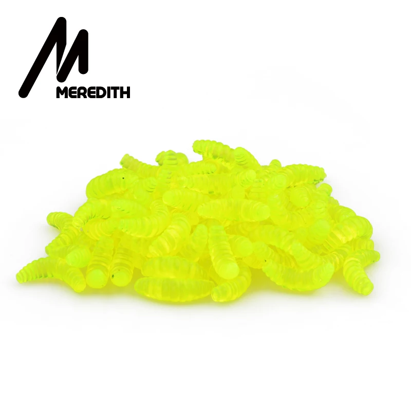 MEREDITH 50 шт. 100 150 200 2 см 0 38 г личинка Мягкая приманка приманки черви с запахом