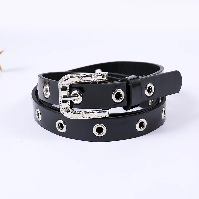 

Luxury Belts For Women Pin Buckle Designer Women High Quality PU Porous Strip Female Belts Ceinture Femme 2020