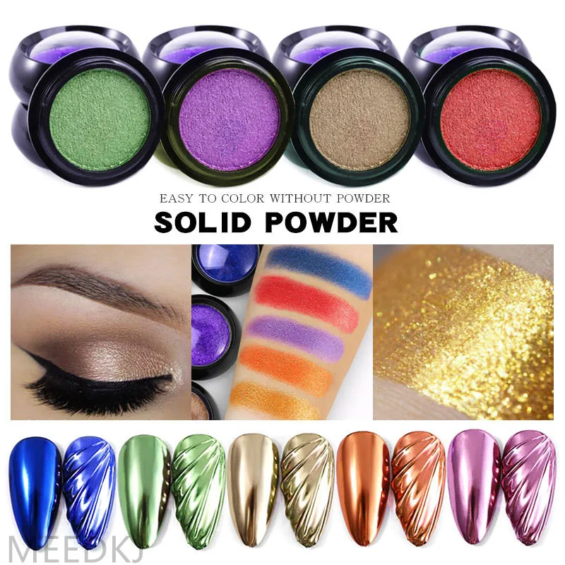 

1pcs Explosion Nail Solid Mirror Powder Cosmetic Grade Solid Mirror Flour Titanium Powder