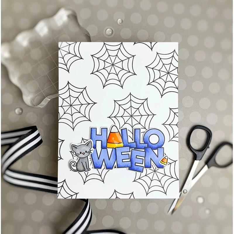 

Metal Cutting Dies and Stamps Halloween Spider Web Ghost Pumpkin Scrapbook Craft Stencil Album Paper Make Template Decor Model
