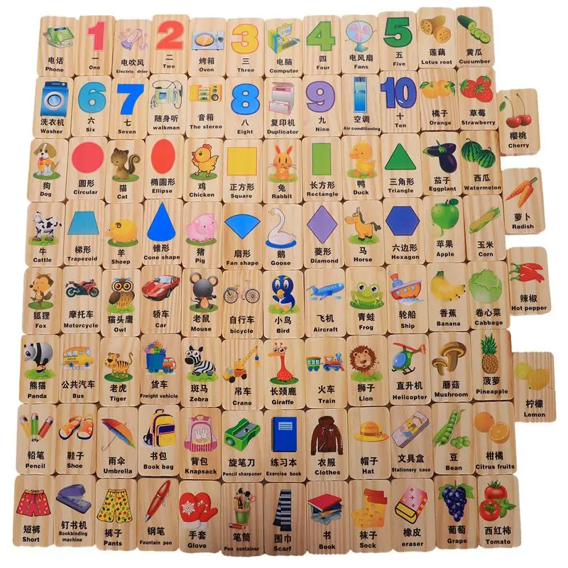 MWZ 100 шт деревянное домино с блоками игры китайские персонажи английская буква