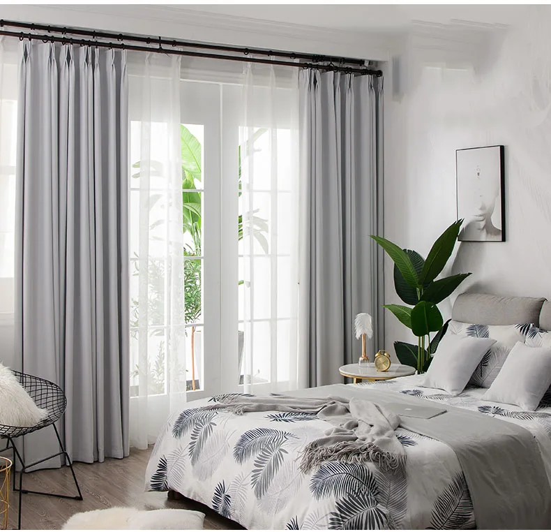Занавески для гостиной занавески спальни тюль на окна черные серые оконные
