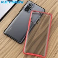 keysion fashion matte case for redmi note 10 10 pro max 5g 10s transparent shockproof phone back cover for xiaomi poco m3 pro f3