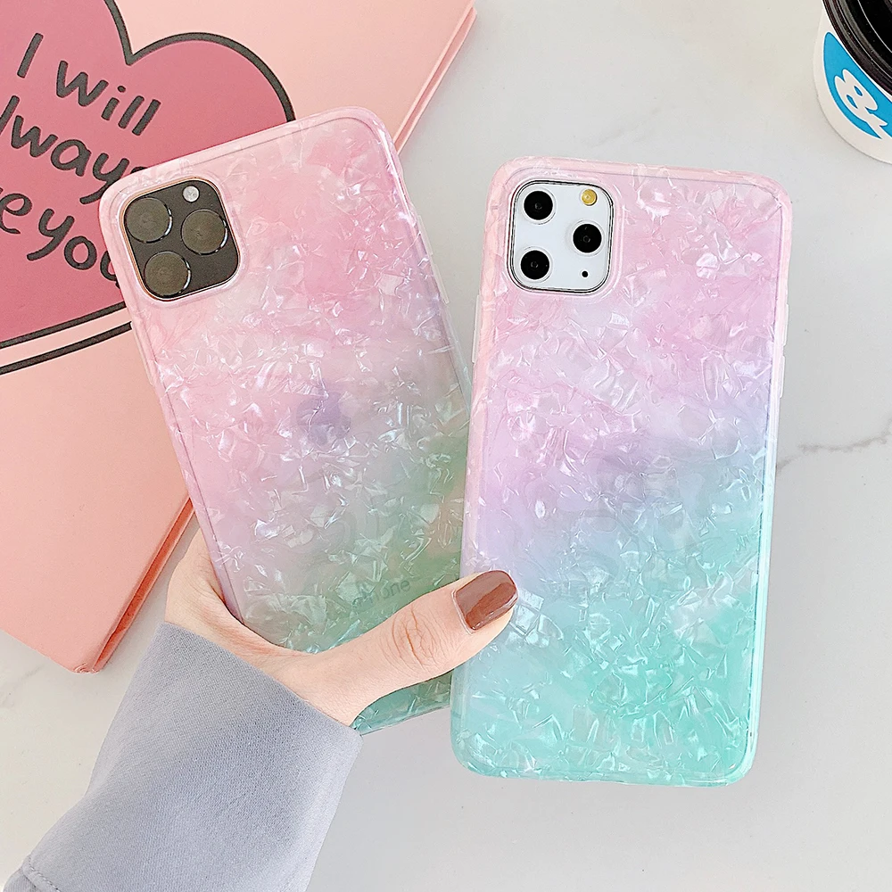 Чехол для телефона LOVECOM градиентный цвет чехол iPhone 12 Mini 11 Pro Max XR X XS 7 8 6S Plus мягкий IMD