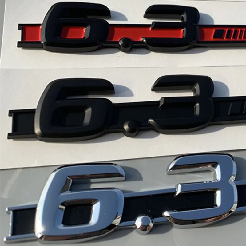 Хромированная матовая черная буква C63 6 3 эмблема крыла знак наклейка на