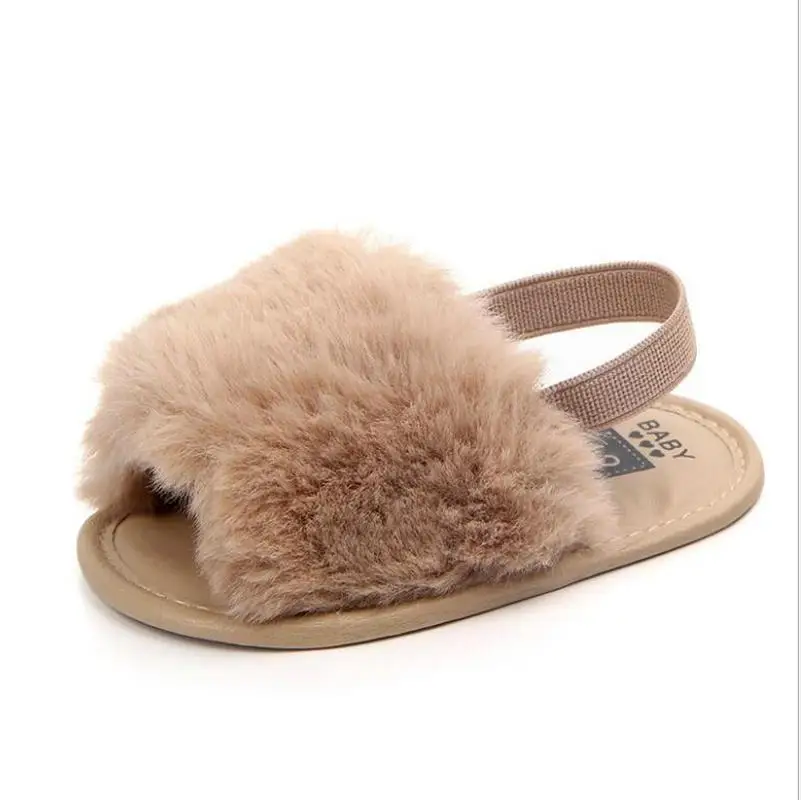 

Baby Girl Fur Slipper Sneaker Shoes Footwear Prewalker Born Shoe Drop First Walkers