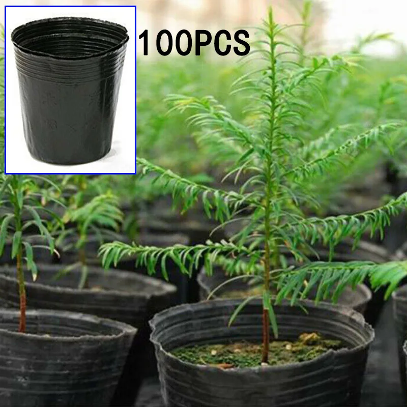 100 шт. пластиковые садовые горшки для выращивания саженцев | Дом и сад