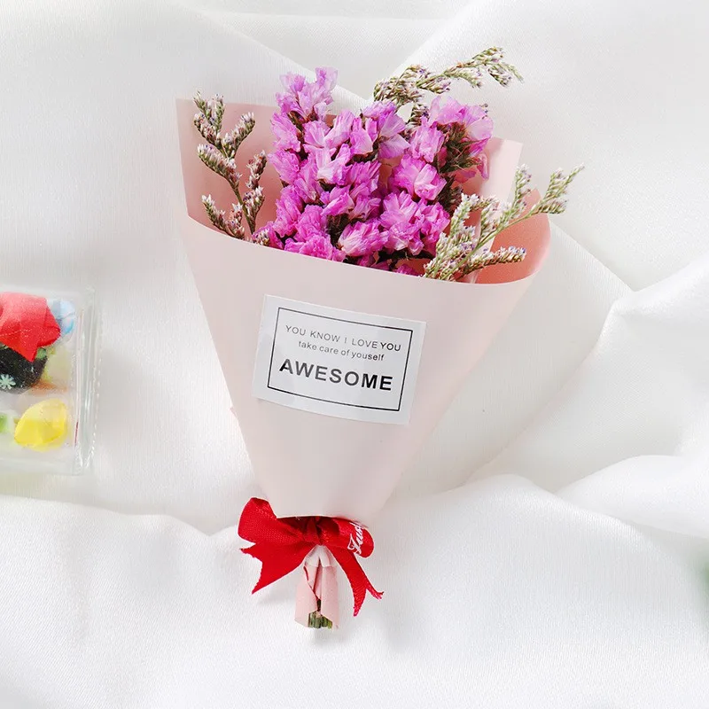 Настоящий свежесобранный сухой цветок свадебный подарок букет украшение цветы