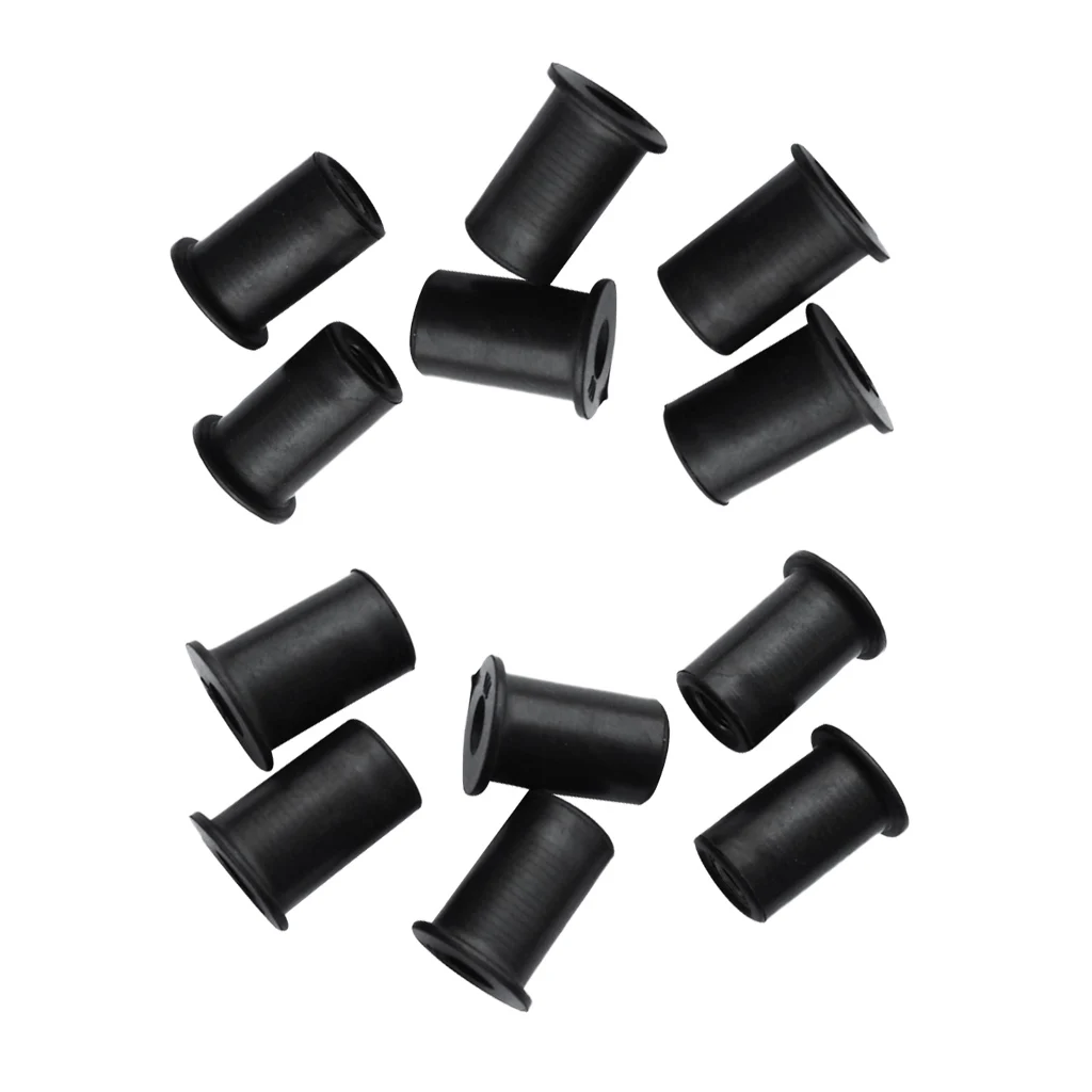 

12Pcs Durable M6 6mm Metric Rubber Well Nuts Blind Fastener Windscreen Fairing Mounting Kit Kayak Canoe Boat Dinghy Accessories