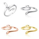 INZATT реальные 925 стерлингового серебра Регулируемые кольца для Модные женские вечерние минималистский животных Ювелирные украшения в стиле панк аксессуары